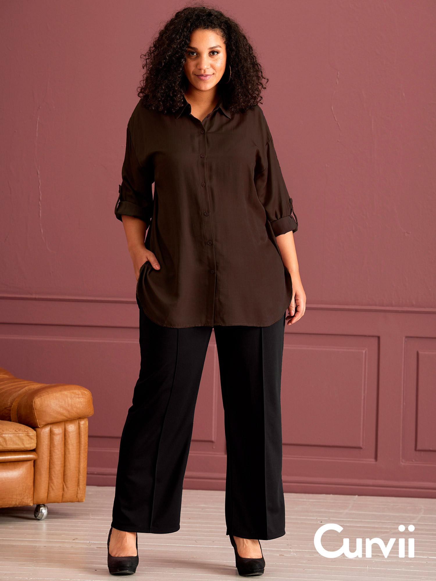 DAYANA  - Plus Size Byxor fra Zhenzi