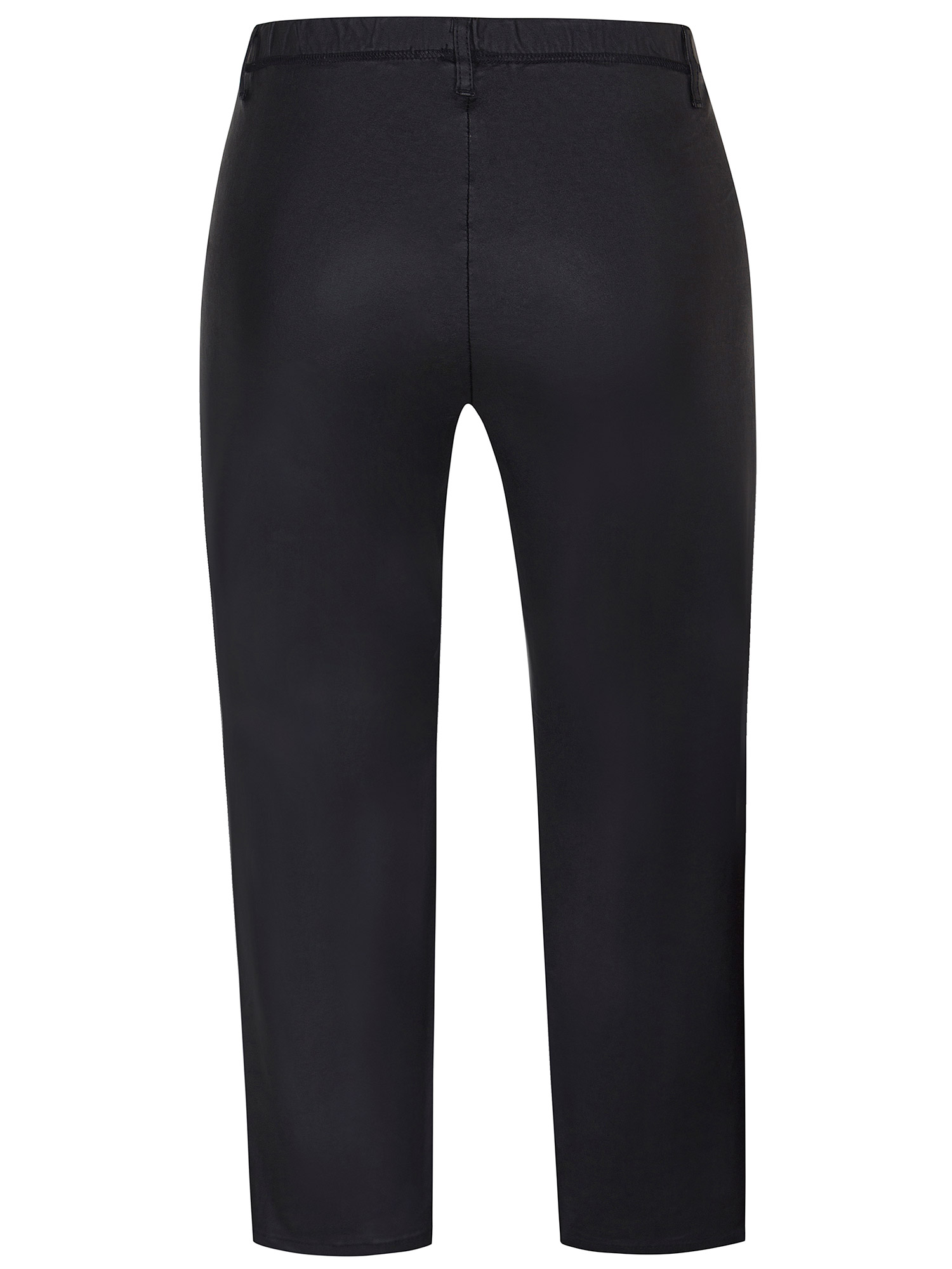TWIST - Svarta leggings med fickor i läderutseende fra Zhenzi