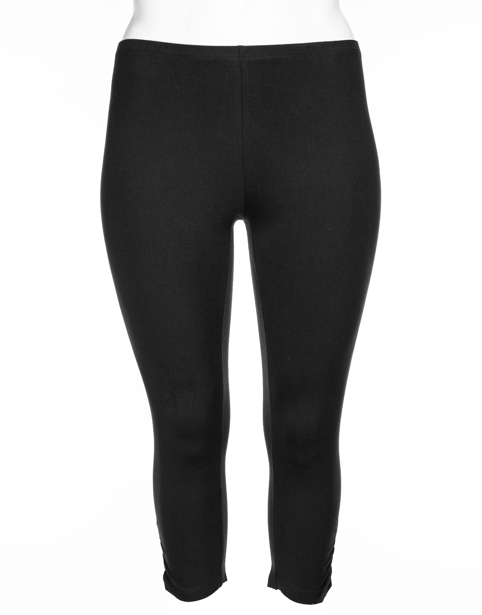 KANT - Svarta 3/4 leggings i bomullsjersey fra Zhenzi