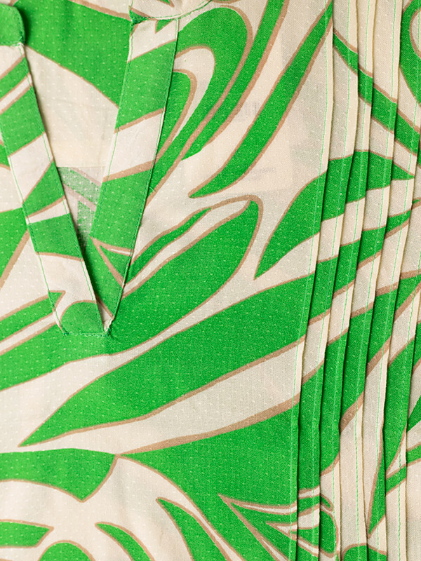 JANELLE - Klänning med grönt tryck fra Zhenzi