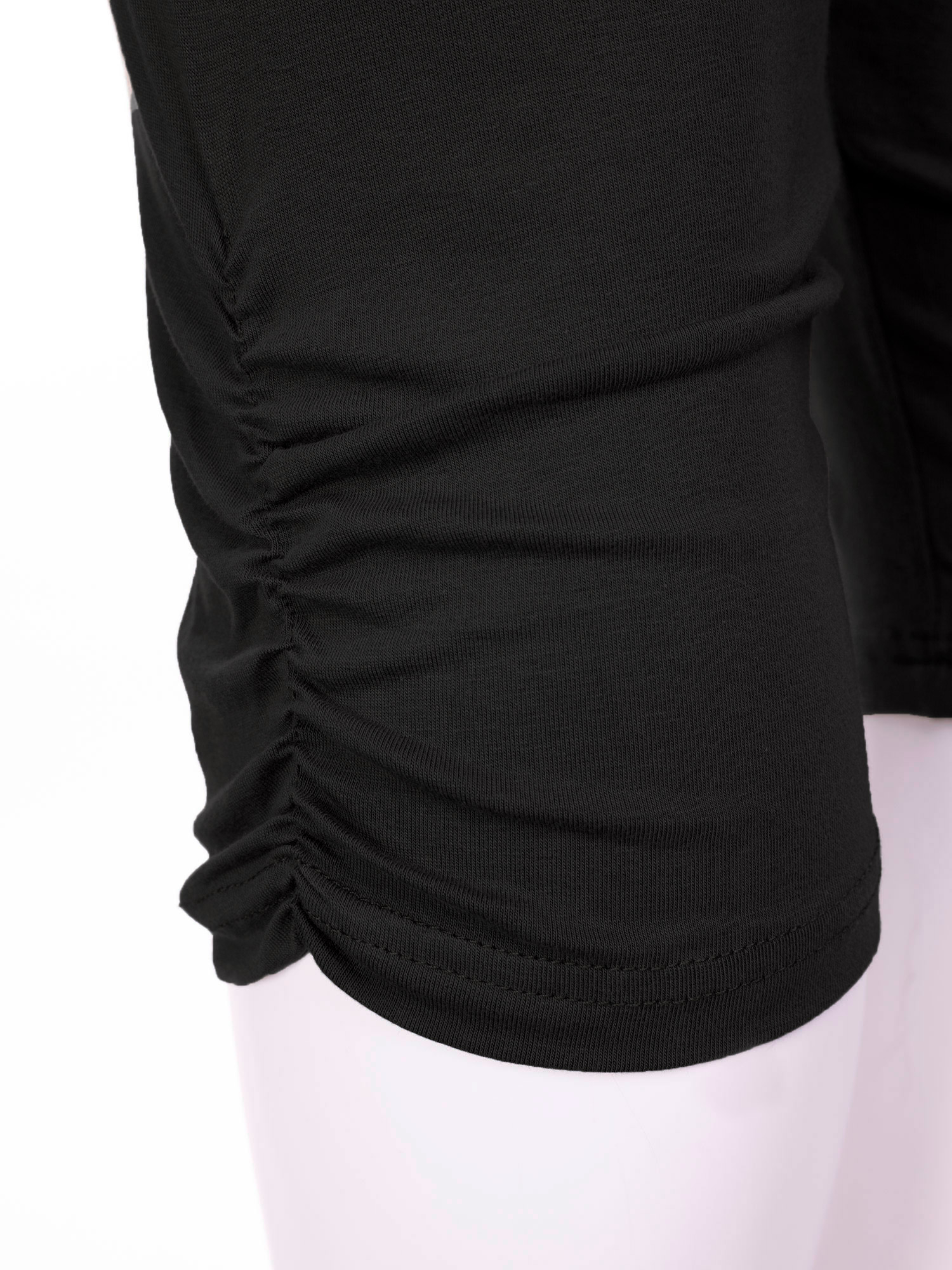 KANT - Svarta capri-leggings med rynkeffekt fra Zhenzi