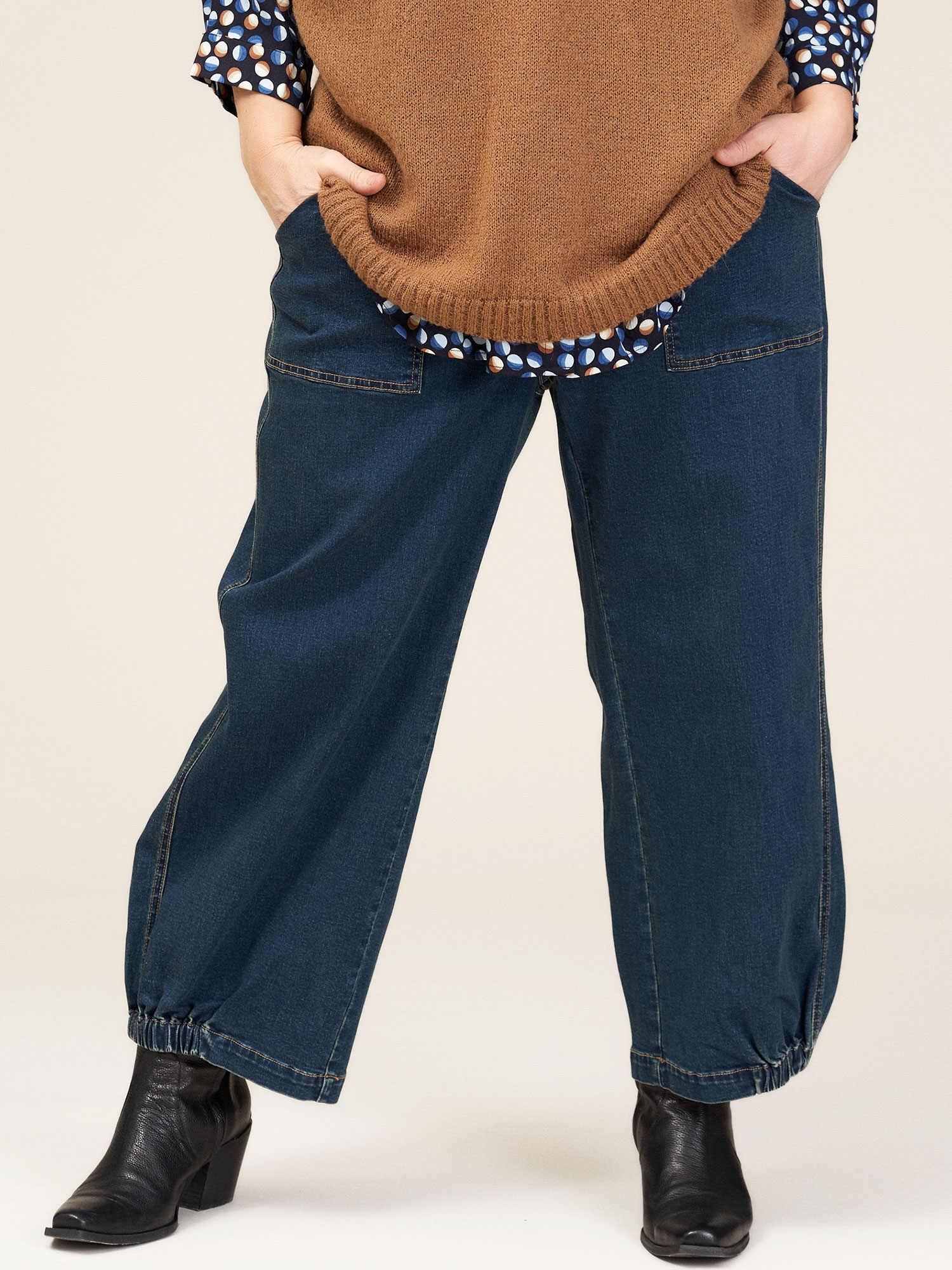 Culotte Byxor I Denimstretch fra Gozzip