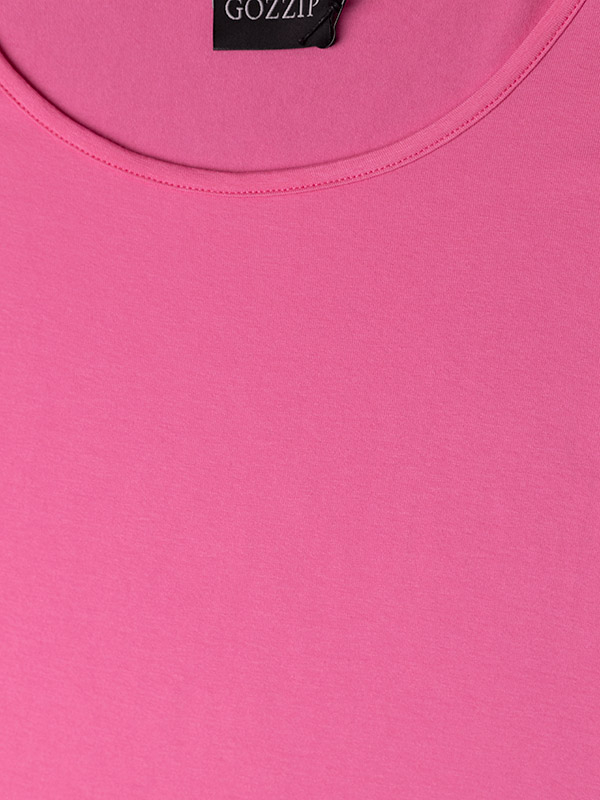 GITTE - Rosa t-shirt i viskosjersey fra Gozzip