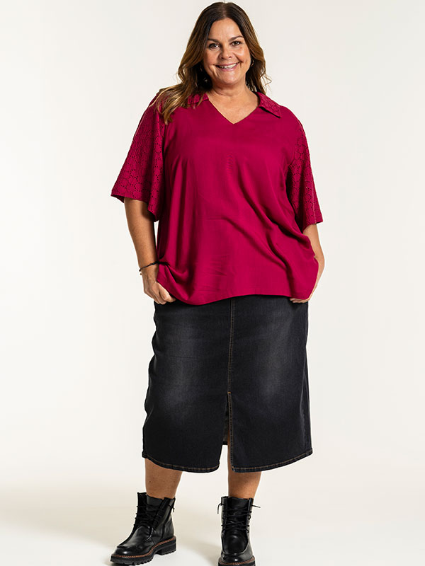 ALENA - Plus Size Kjol fra Gozzip