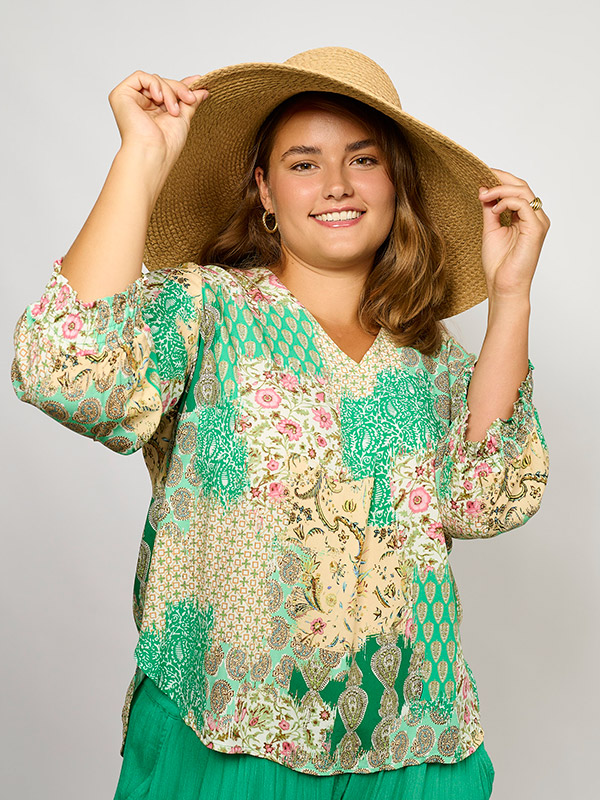 ADCHRISTA - Plus Size Blus fra Adia