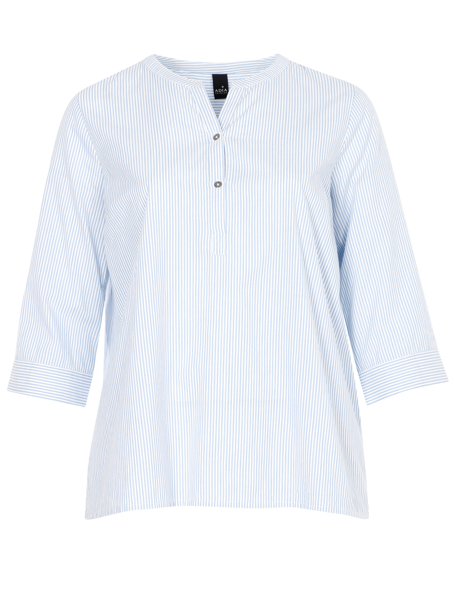 Bomullsskjorta med blå/vita ränder fra Adia