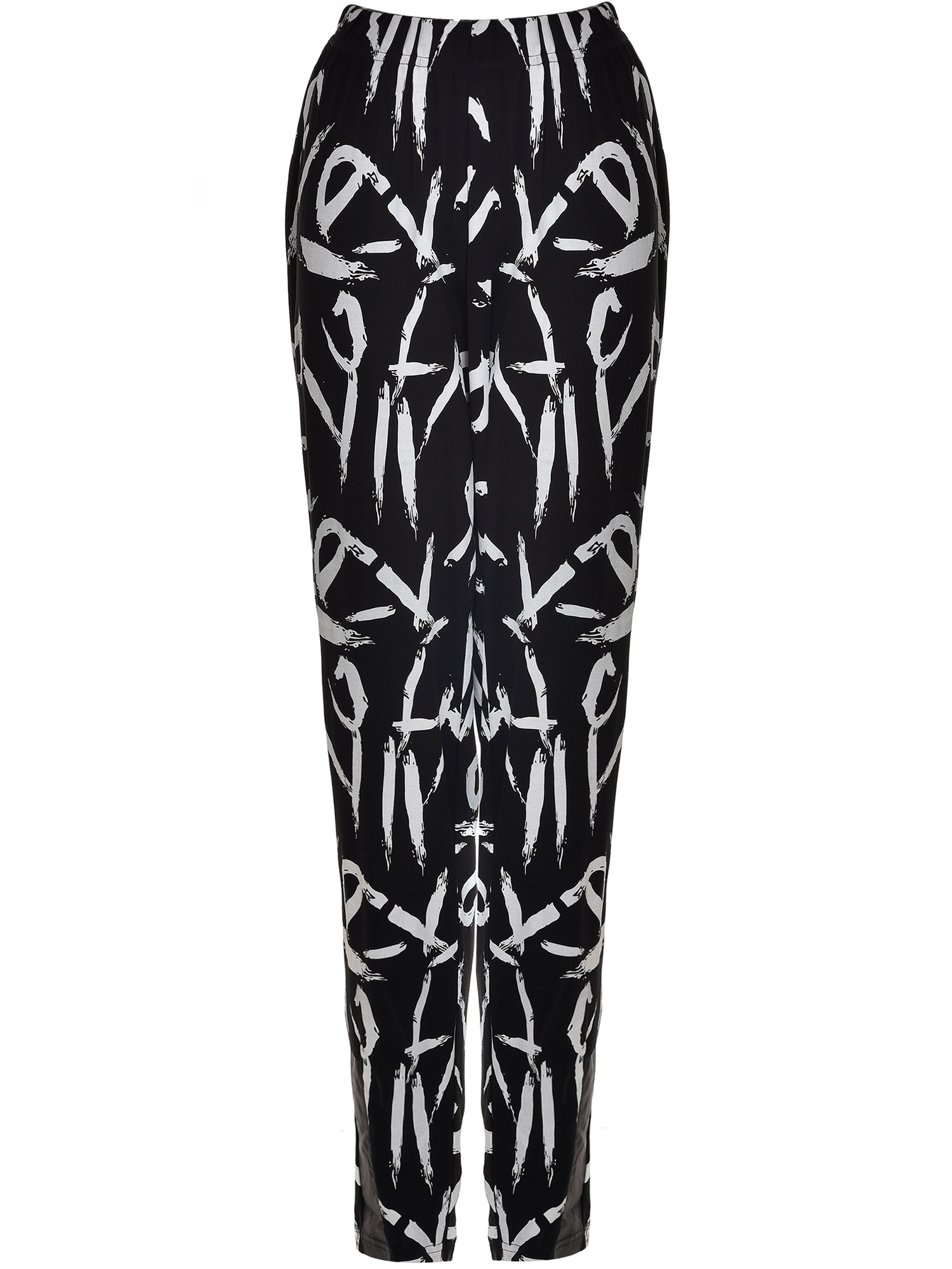 Mira - Svarta leggings med vitt tryck fra Gozzip Black