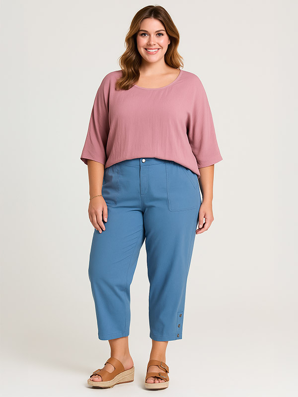 CLARA - Plus Size Byxor fra Gozzip