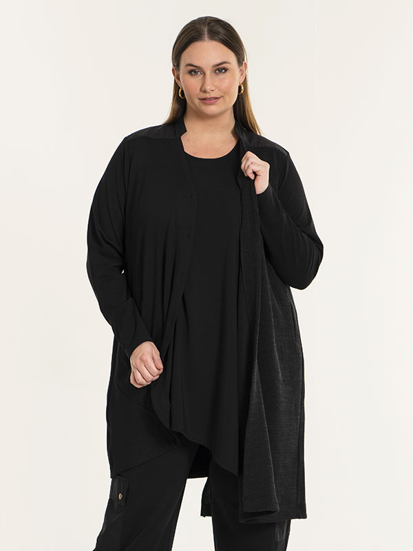JACOBINA - Plus Size Kofta fra Gozzip Black