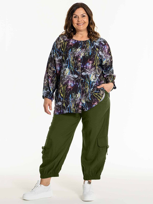 ANNELINE - Plus Size Byxor fra Gozzip