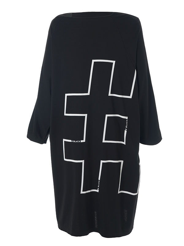 CANDRA - Plus Size Tunika fra Gozzip Black