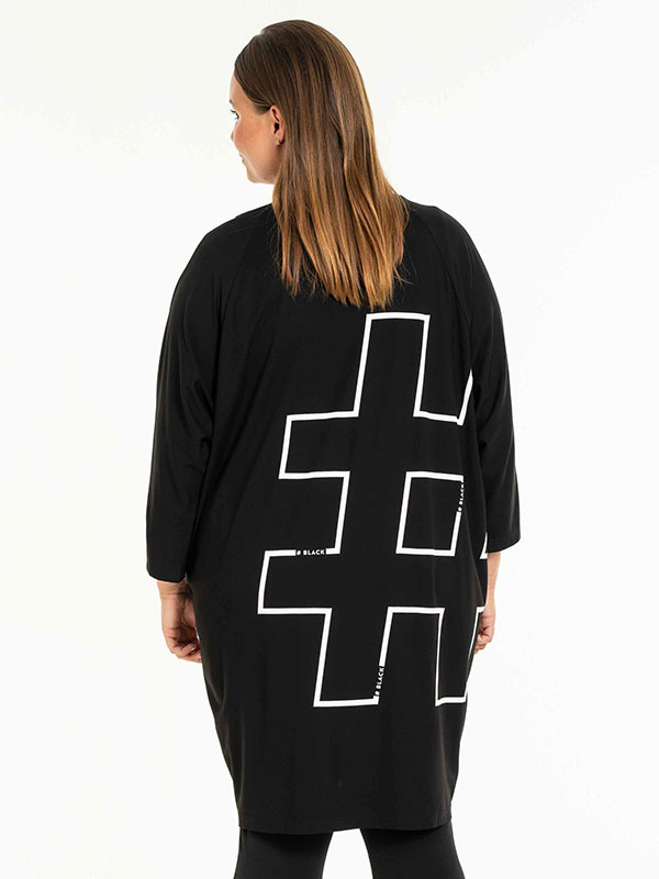 CANDRA - Plus Size Tunika fra Gozzip Black