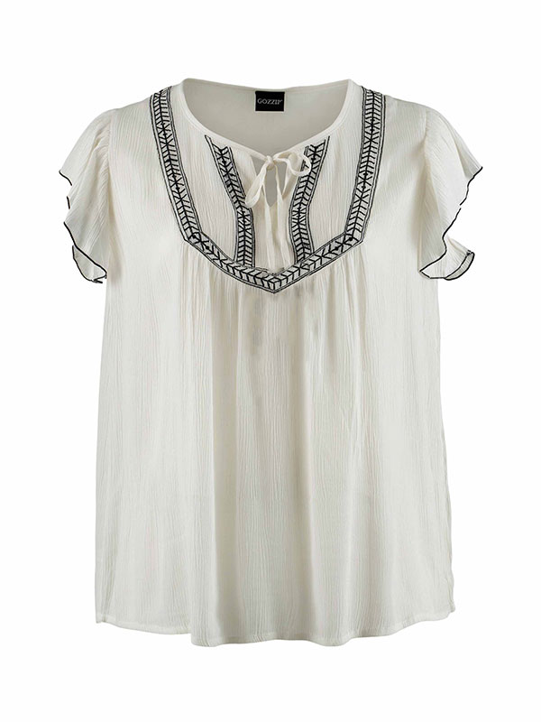 DARLENE - Plus Size Blus fra Gozzip