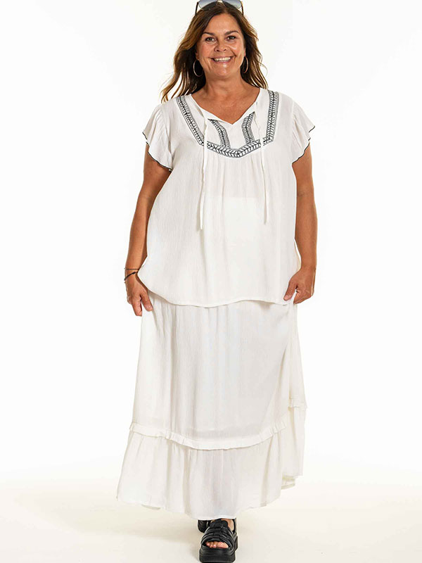 DARLENE - Plus Size Blus fra Gozzip