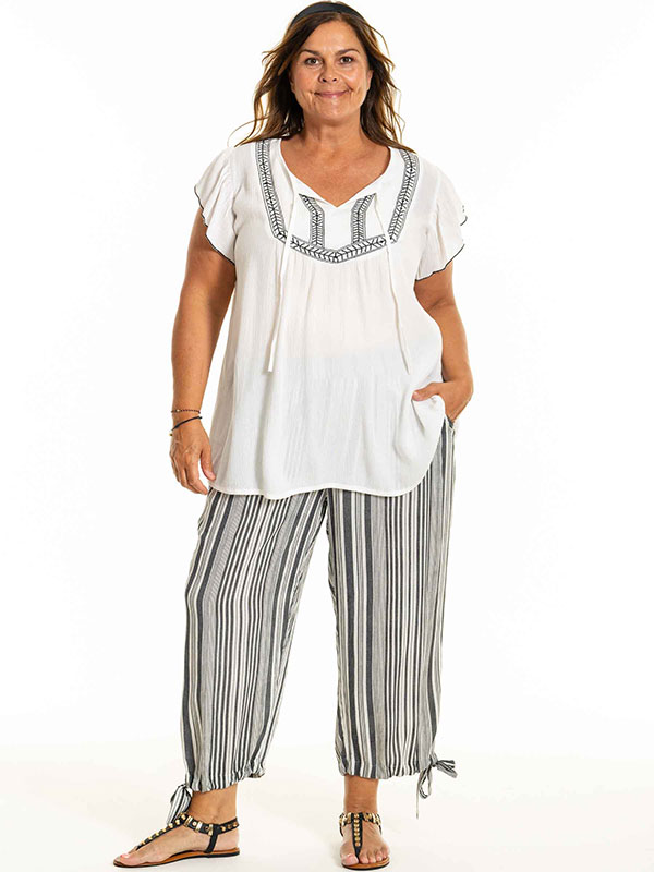 DARLENE - Plus Size Blus fra Gozzip