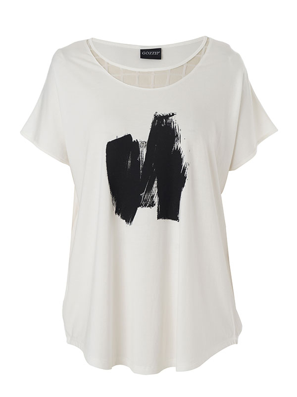 EDITA - Plus Size Blus fra Gozzip Black