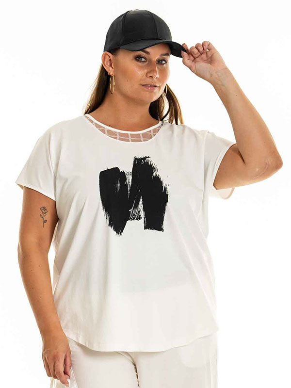 EDITA - Plus Size Blus fra Gozzip Black