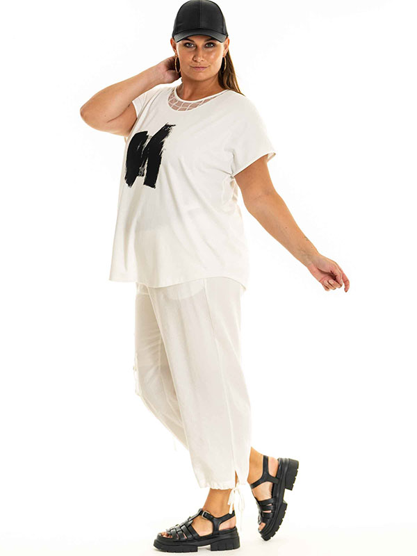 EDITA - Plus Size Blus fra Gozzip Black