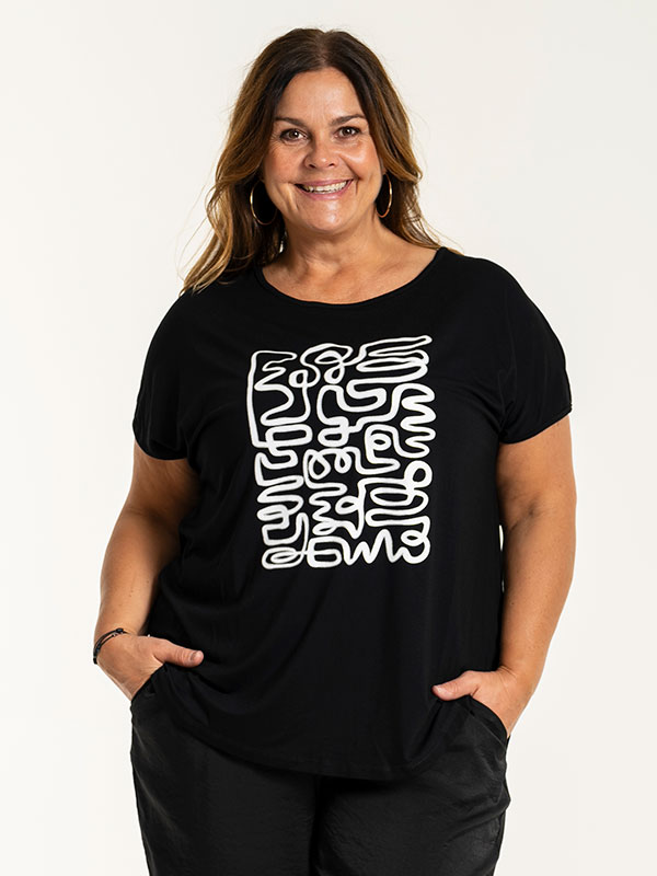 GITTE - Plus Size T-shirt fra Gozzip