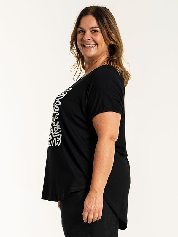 GITTE - Plus Size T-shirt fra Gozzip