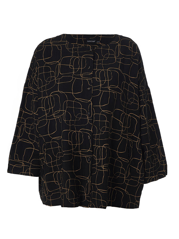 ANNBRIT - Plus Size Skjorta fra Gozzip
