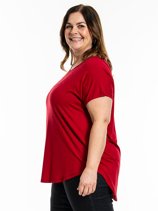 GITTE - Plus Size T-shirt fra Gozzip