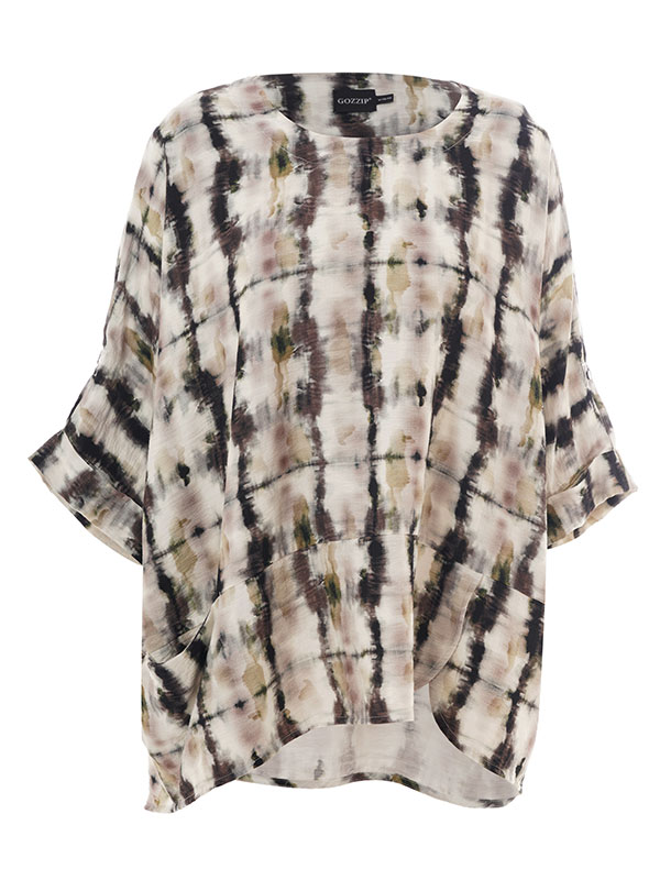 ELISSA - Plus Size Blus fra Gozzip