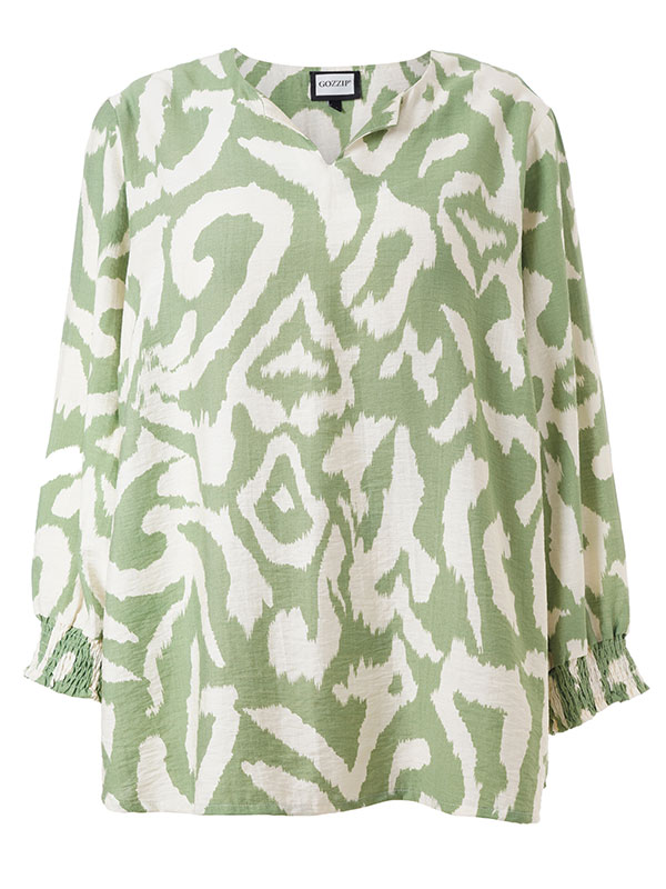 JILIAN - Plus Size Blus fra Gozzip