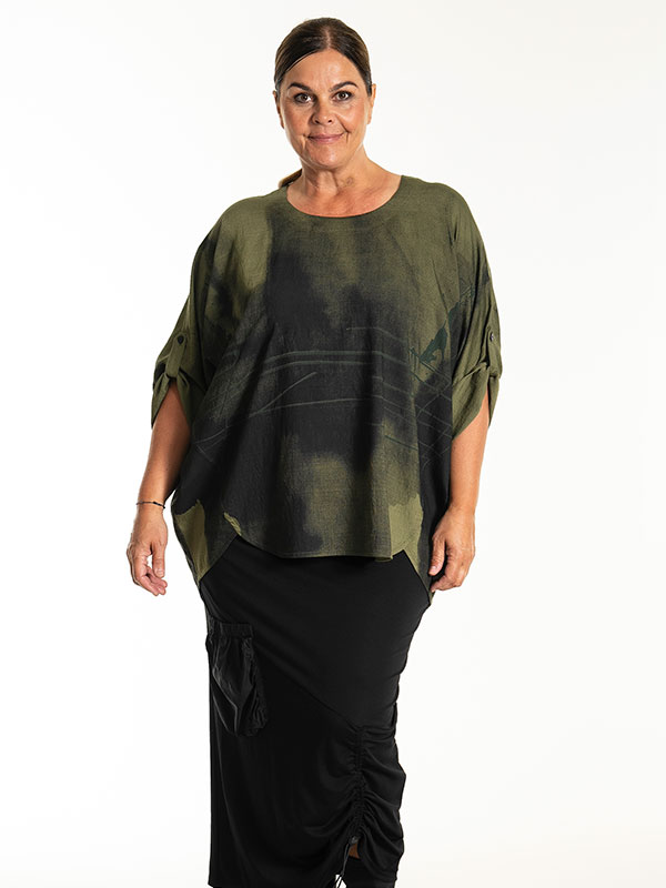 KLEO - Plus Size Blus fra Gozzip Black