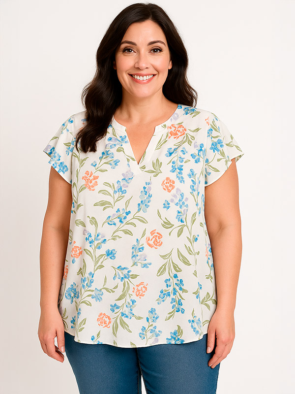 KARUNA - Plus Size Blus fra Gozzip