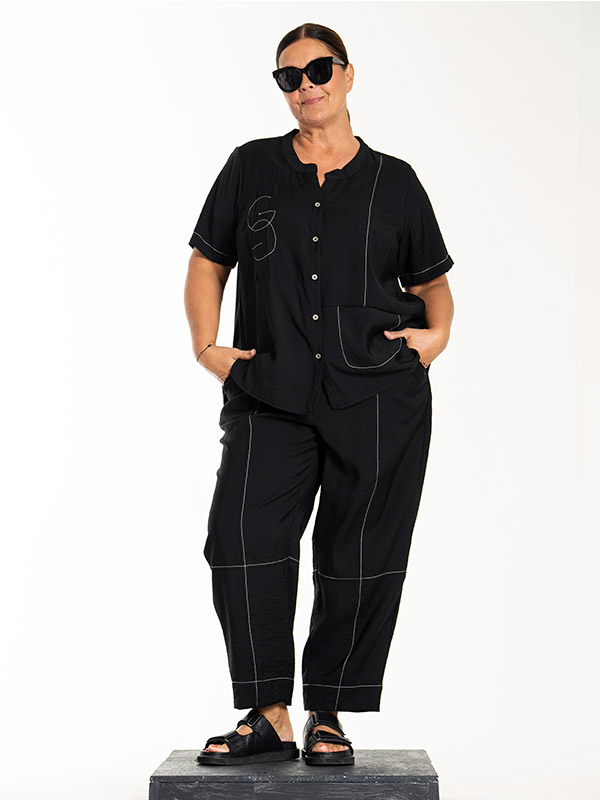 LOLLY - Plus Size Byxor fra Gozzip Black
