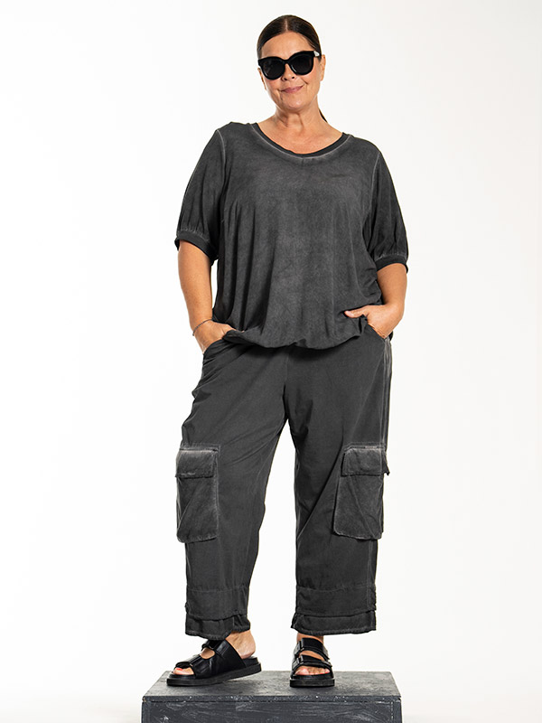 LENA - Plus Size Blus fra Gozzip Black