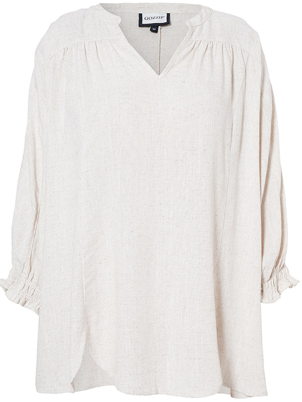 MIRJAM - Plus Size Blus fra Gozzip