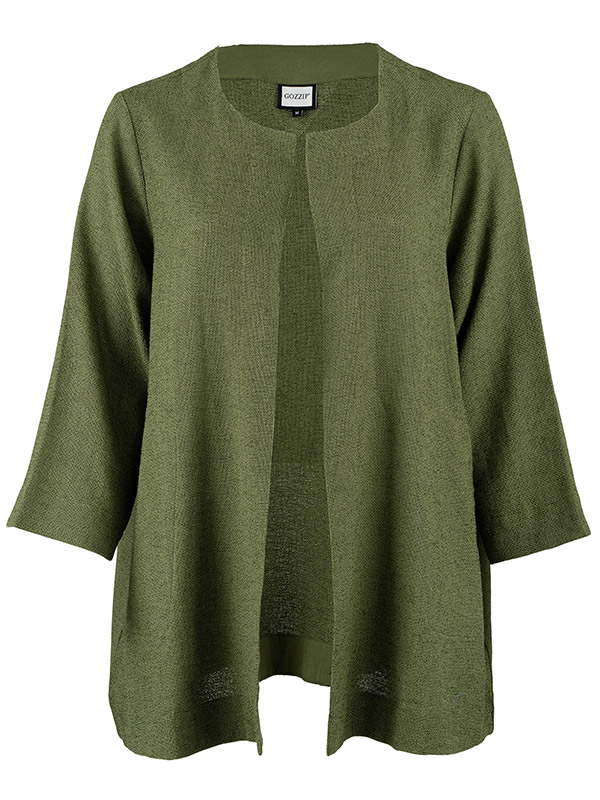 JOSEFIN - Plus Size Kofta fra Gozzip