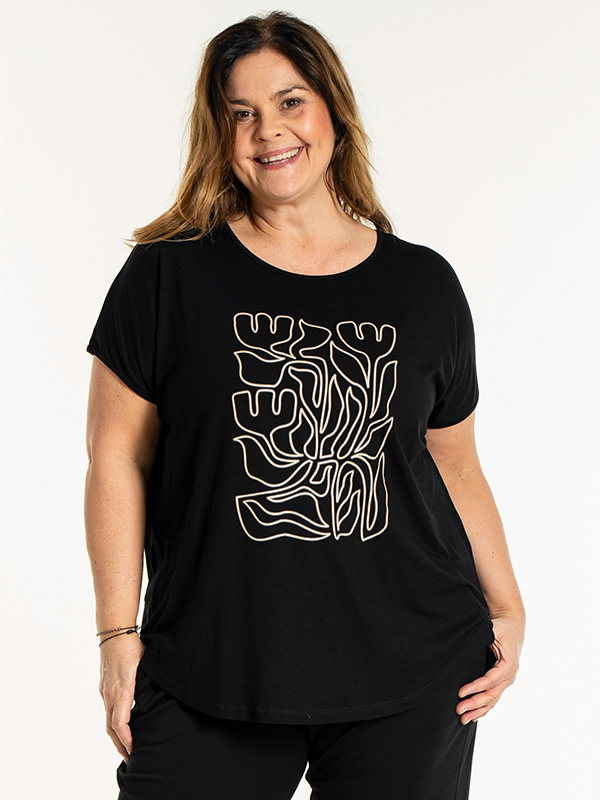 GITTE - Plus Size T-shirt fra Gozzip