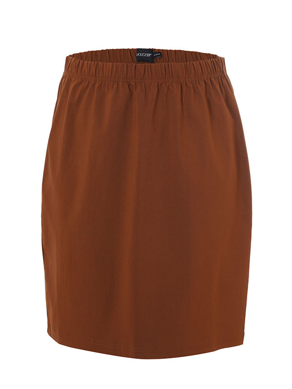 CLARE - Plus Size Kjol fra Gozzip