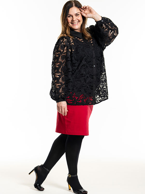 CLARE - Plus Size Kjol fra Gozzip