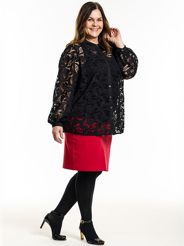 CLARE - Plus Size Kjol fra Gozzip