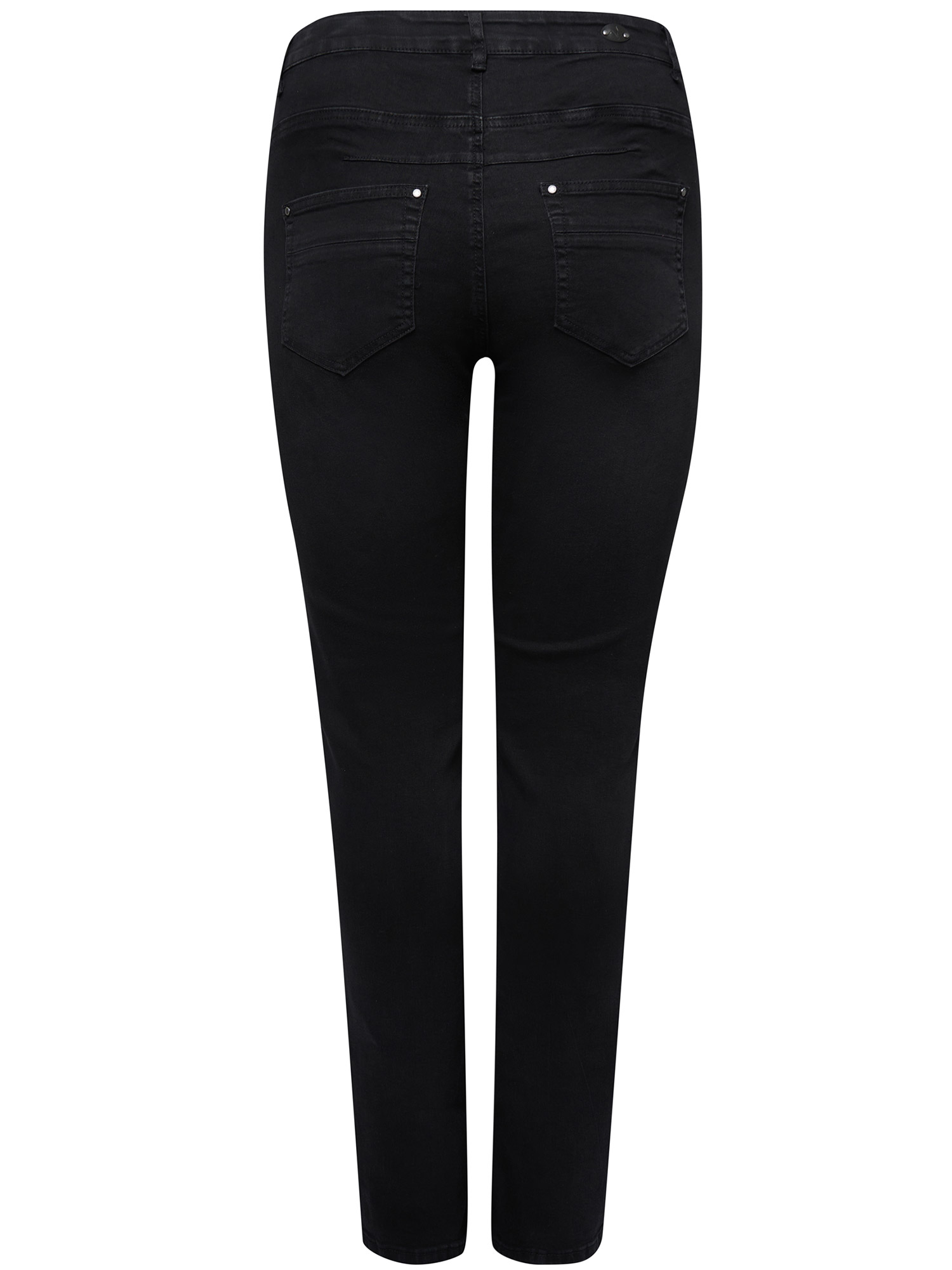 MONACO - Svarta jeans med hög midja och stretch fra Adia