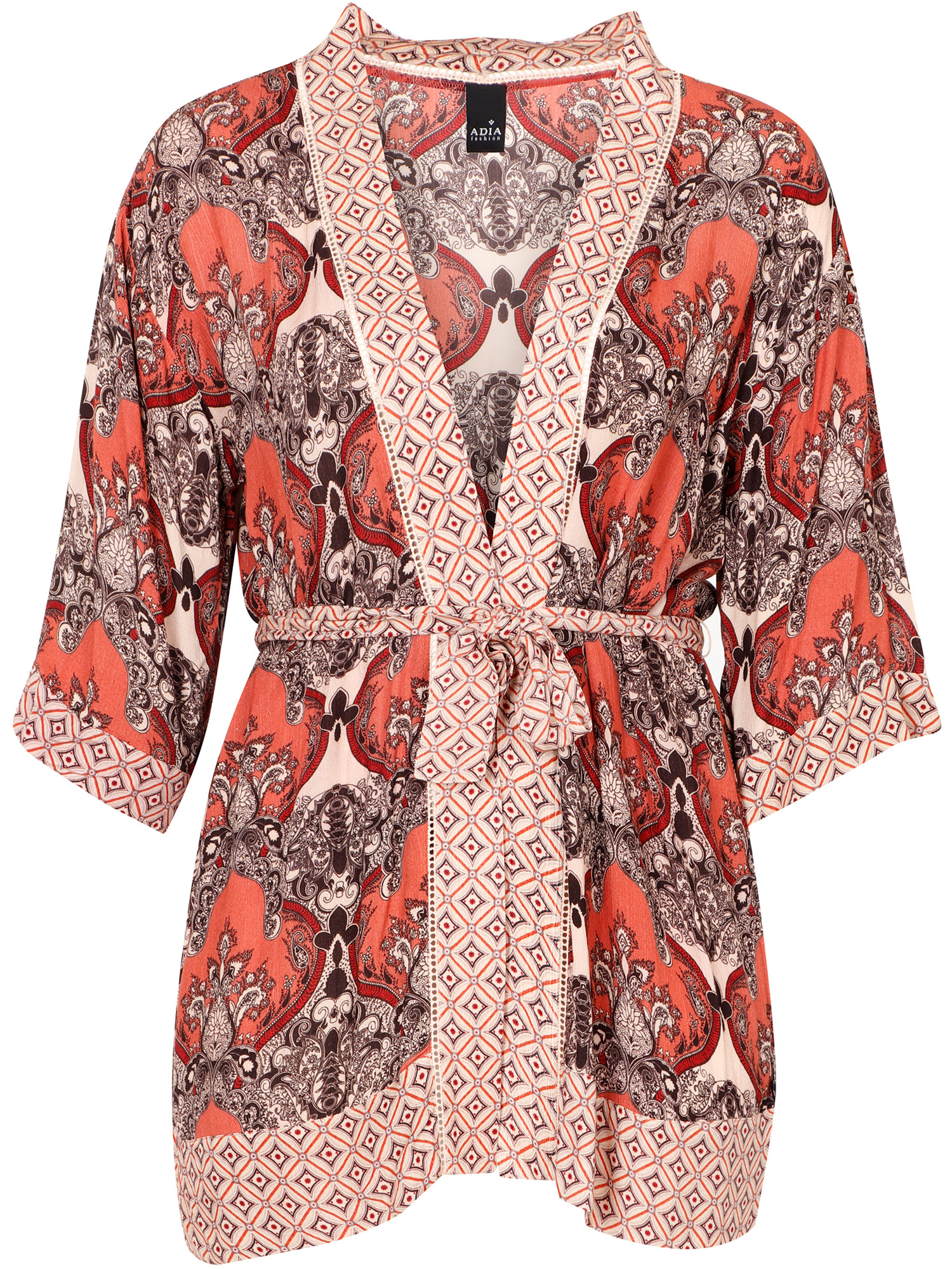 Mönstrad Kimono I Viskos fra Adia