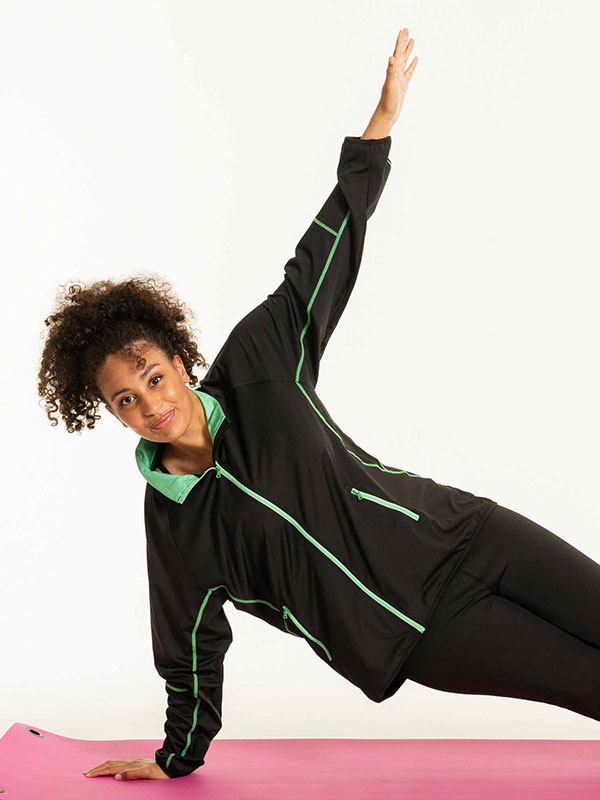 FITNESS - Plus Size Träningsjacka fra Studio