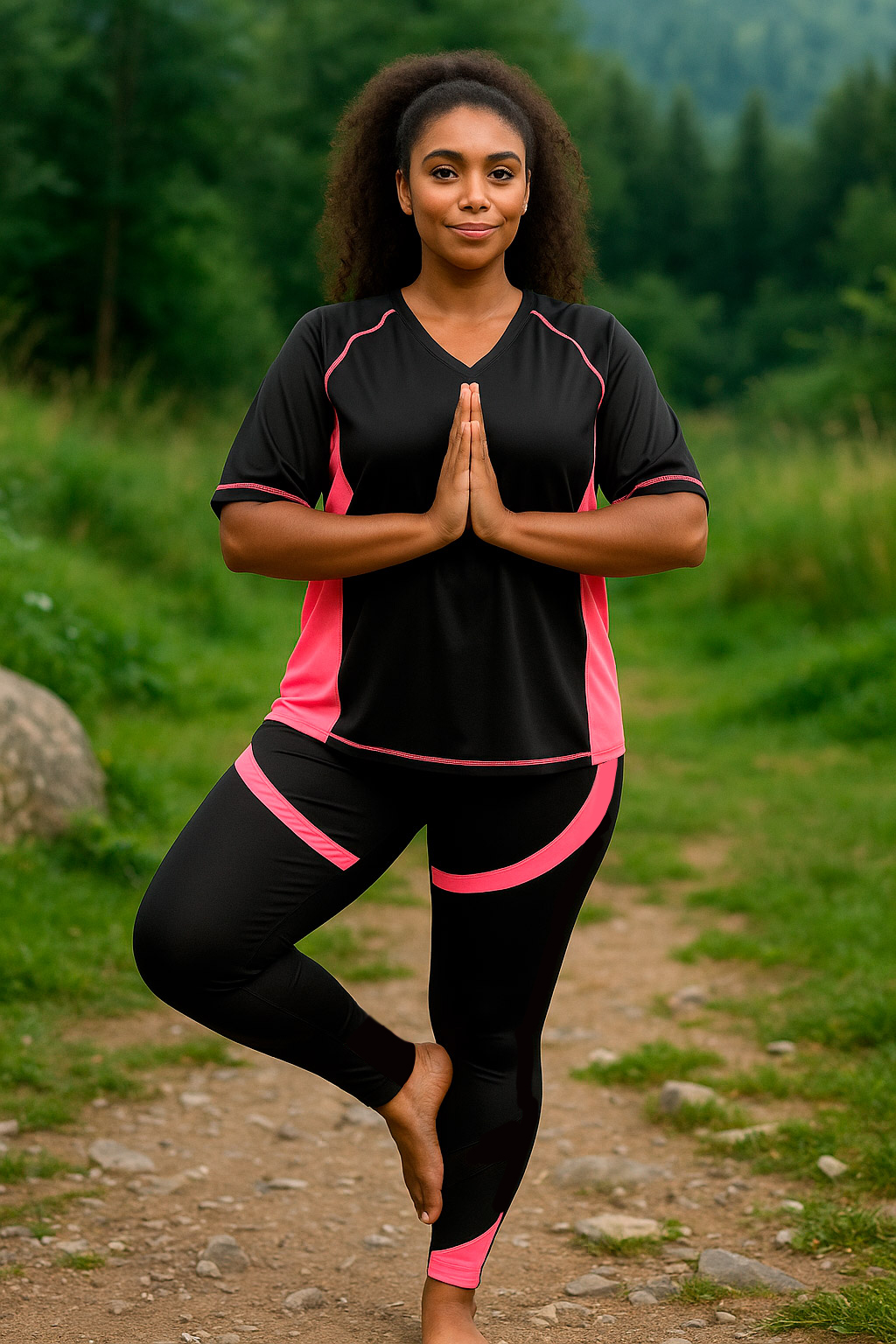 FITNESS - Plus Size Träningsblus fra Studio