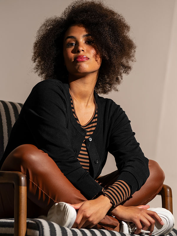 RIB TOP - Plus Size Blus fra Sandgaard