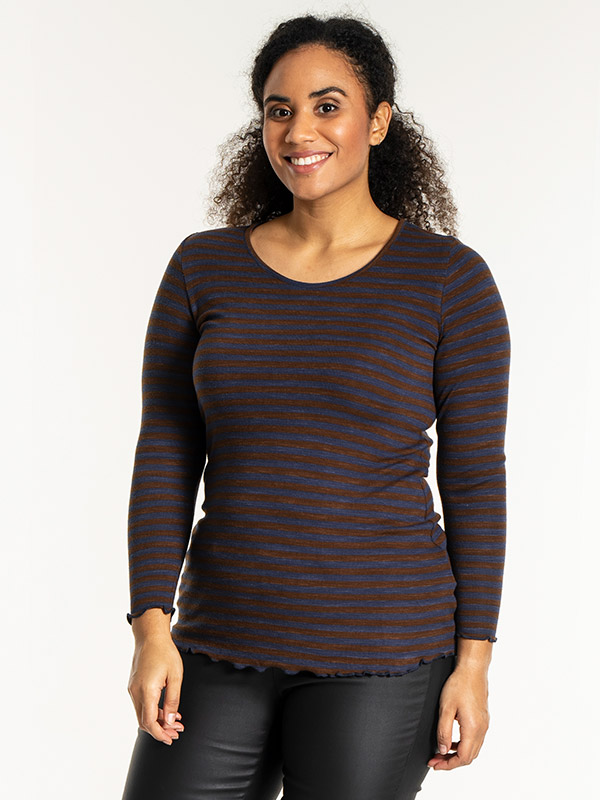 RIB - Plus Size Blus fra Sandgaard