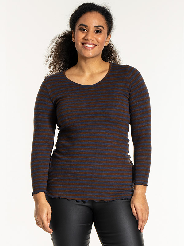 RIB - Plus Size Blus fra Sandgaard