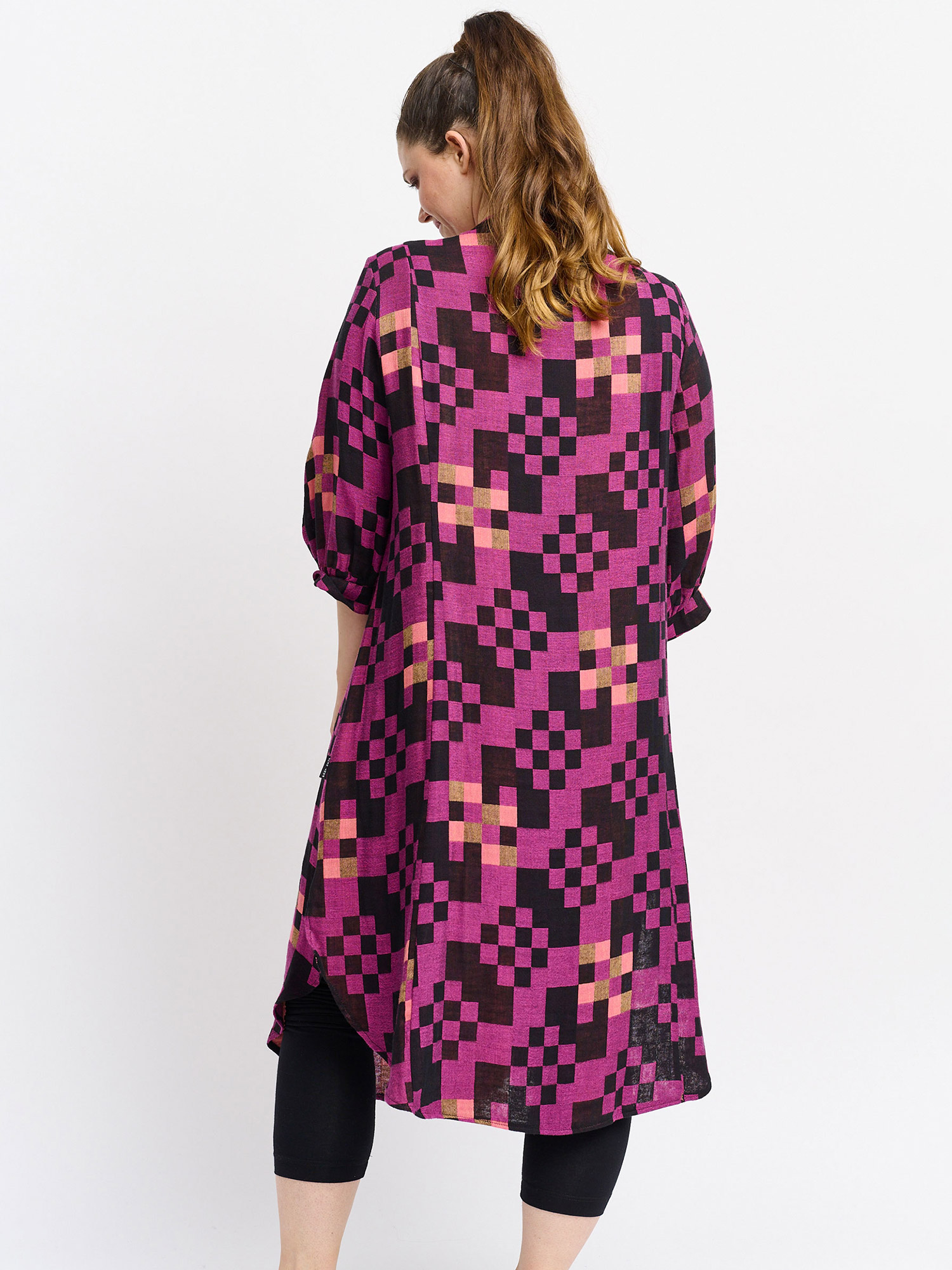 SAMMY - Lila klänning med rutigt mönster fra Pont Neuf