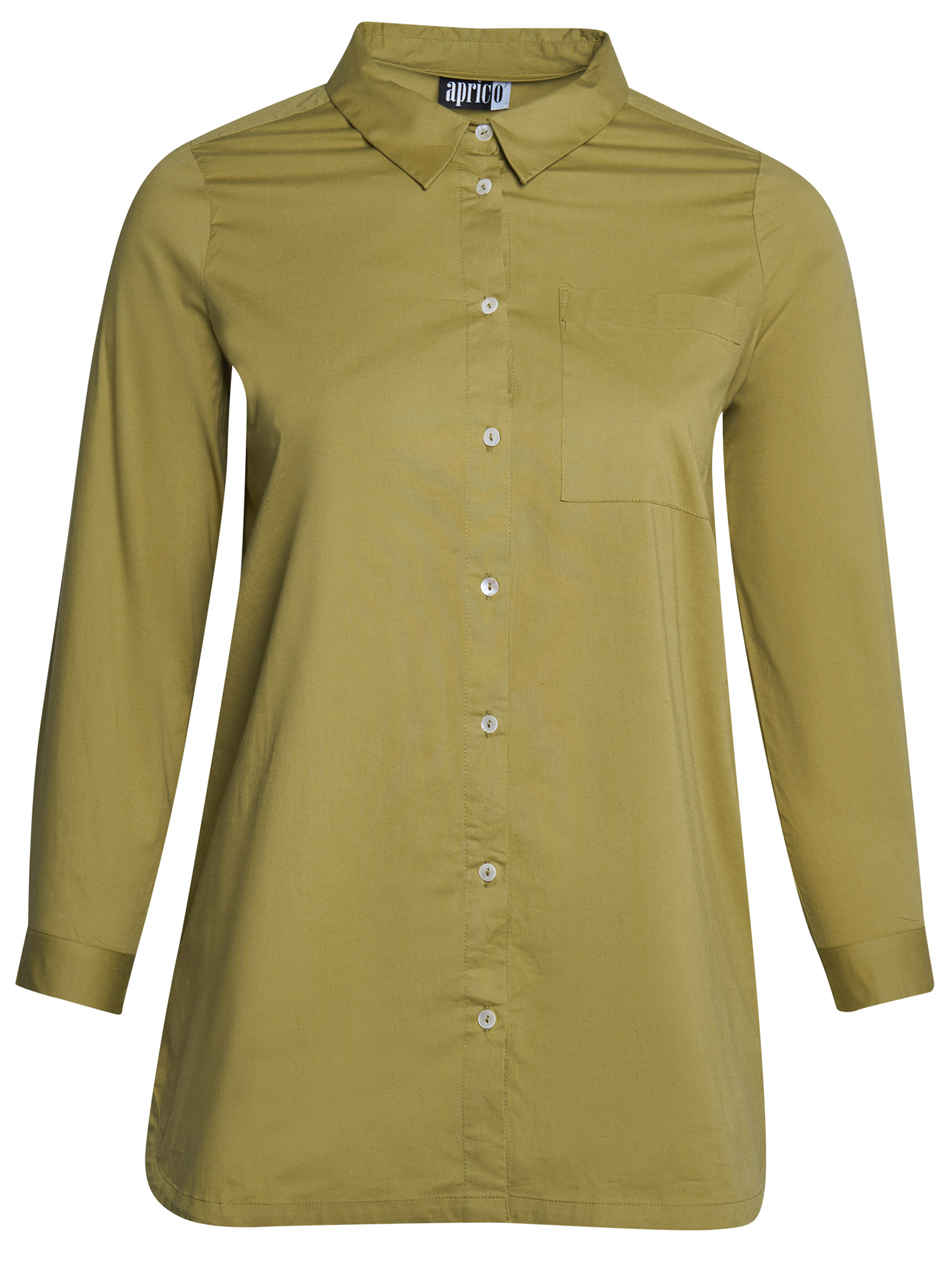 Virginia - Olivgrön bomullsskjorta med stretch fra Aprico
