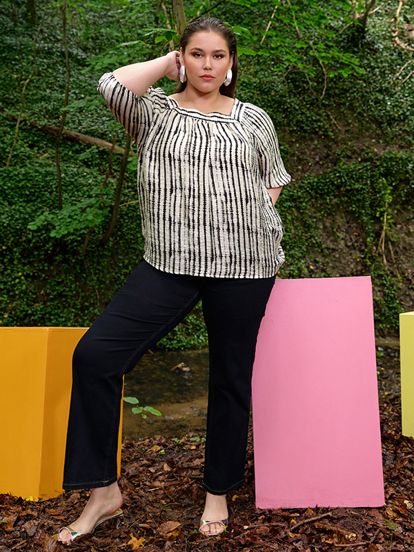 WA-VARINKA - Plus Size Blus fra Wasabi Concept