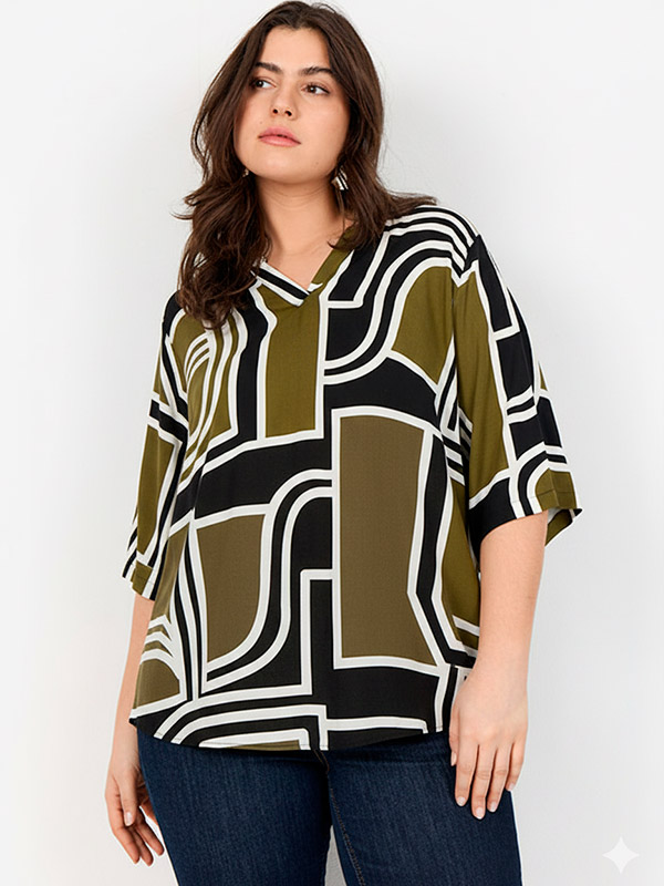 WA-NATALIE - Plus Size Blus fra Wasabi Concept