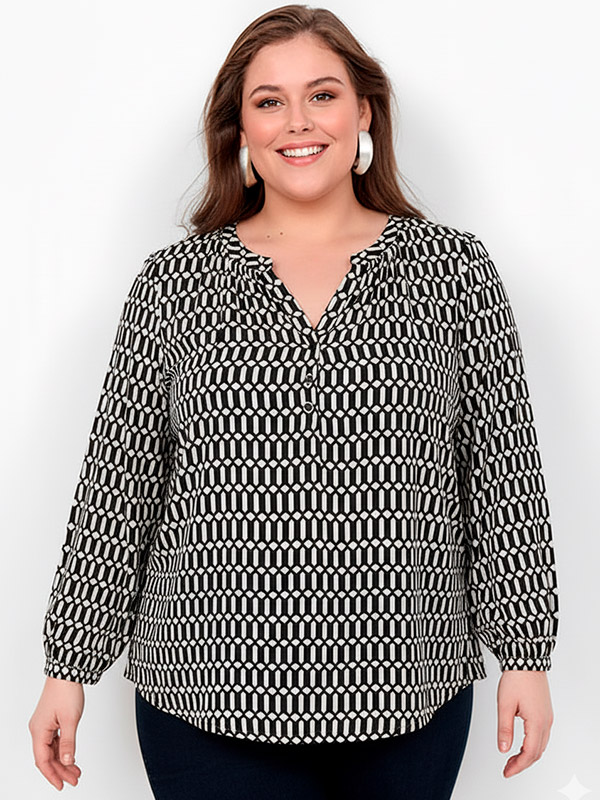WA-NORA - Plus Size Blus fra Wasabi Concept